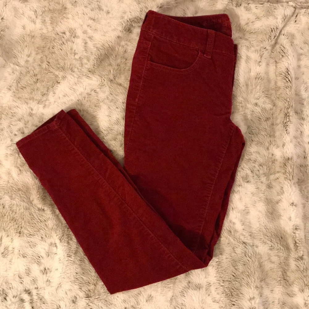 Red Corduroy Jeggings